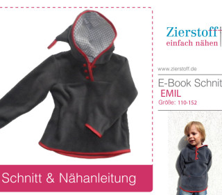 E-Book - Fleecejacke / Schlupfpulli „EMIL“, Gr. 110 – 152